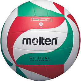 Мяч вол. MOLTEN V5M1500 р. 5, 18 панелей, ПВХ, маш.сш, бут.кам, бело-красно-зеленый